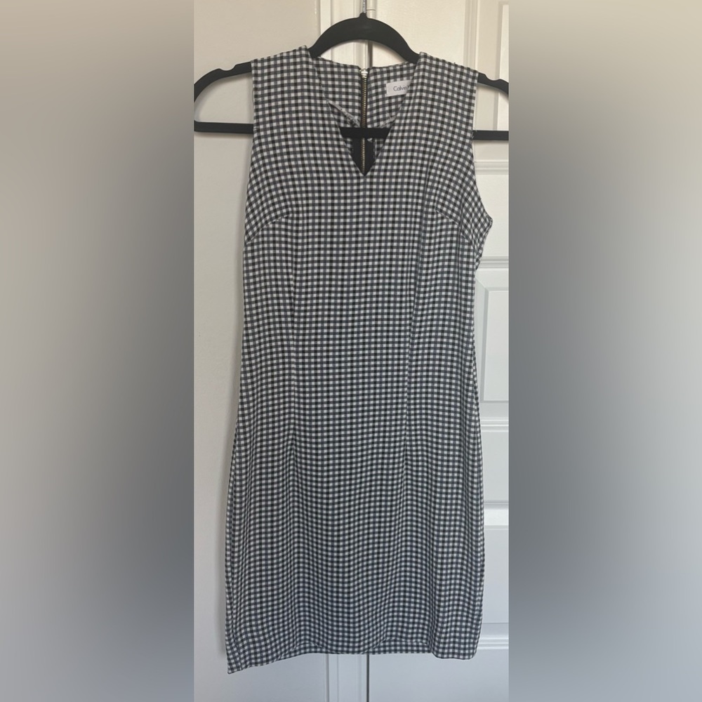 Calvin Klein Monochrome Checkered Dress